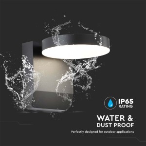 Applique LED da esterno 17W IP65 nera V-TAC VT-11020-RD-B - foto 4