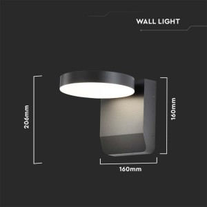 Applique LED da esterno 17W IP65 nera V-TAC VT-11020-RD-B - foto 5