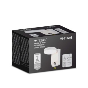 Applique LED da esterno 17W PIR IP65 bianca V-TAC - foto 3