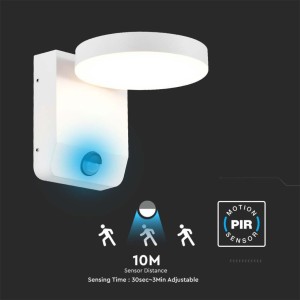 Applique LED da esterno 17W PIR IP65 bianca V-TAC - foto 4