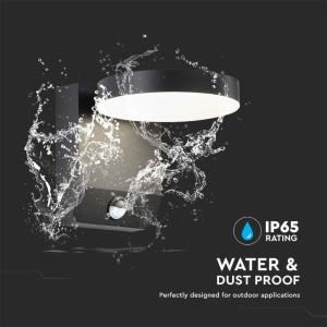 Applique LED da esterno 17W IP65 sensore PIR nera V-TAC VT-11020S-RD-B - foto 6