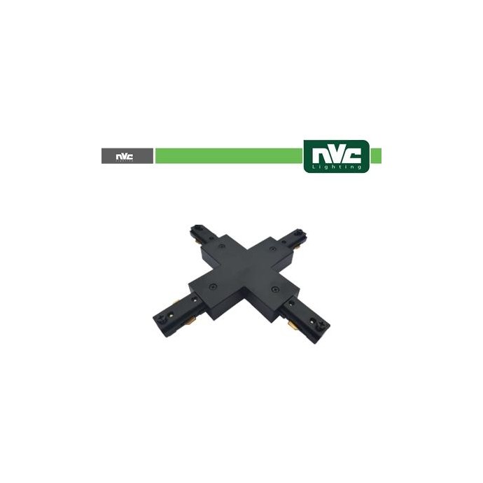 Connettore Forma X Binario Monofase - Colore Nero Connettore Forma X Binario Monofase - Colore Nero