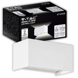 Applique LED da esterno 24W IP65 bianca V-TAC VT-8125 - foto 4