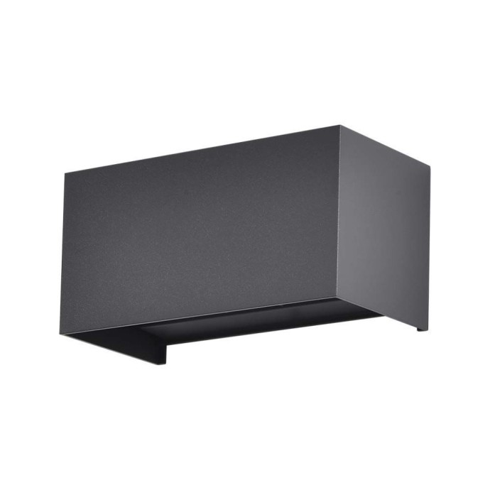 Applique LED da esterno 24W IP65 rettangolare nera V-TAC VT-8125-B-N