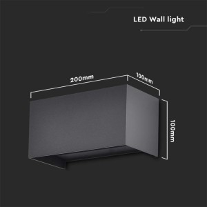 Applique LED da esterno 24W IP65 rettangolare nera V-TAC VT-8125-B-N - foto 9