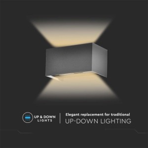 Applique LED up-down 24W IP65 grigia V-TAC VT-8125 - foto 6