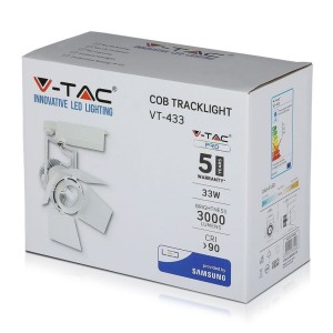 Faretto LED da binario 33W bianco V-TAC VT-433-W - foto 2