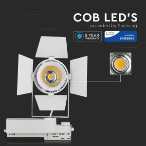 Faretto LED da binario 33W bianco V-TAC VT-433-W - foto 5