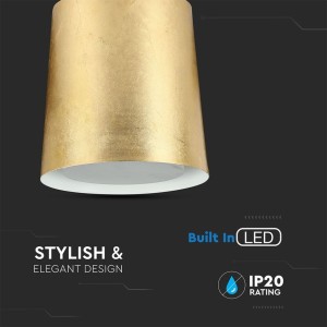 Lampadario LED a cilindro 7W oro V-TAC VT-7333-G - foto 6