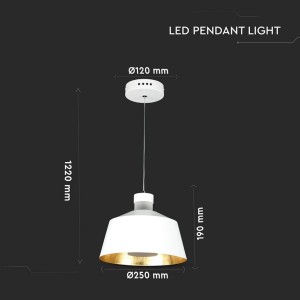 Lampadario LED 7W Bianco V-TAC VT-7444-WH - foto 3