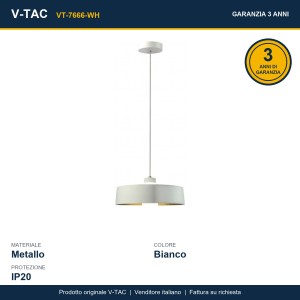 Lampadario LED a sospensione 7W bianco V-TAC VT-7666-WH - foto 9