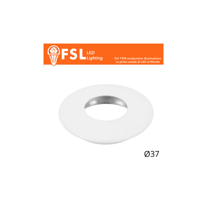 Cover curva sostitutiva Ø37mm bianco opaco per punto luce LED FSL