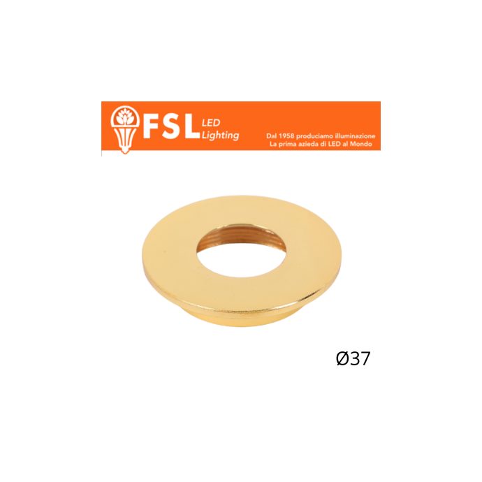 Cover piatta Ø37mm oro per punto luce LED FSL VEGA
