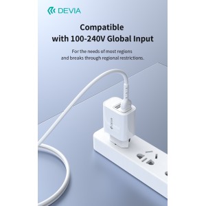 Caricabatterie 2 USB-A 2.4A 12W con cavo Lightning Devia RLC-342 - foto 6