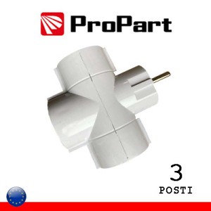Adattatore triplo Schuko 3...