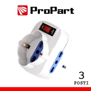 Adattatore 3 posti rotante...