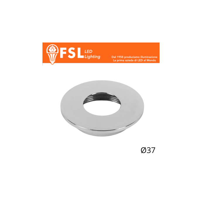 Cover piatta Ø37mm per punto luce LED Cromo FSL VEGA