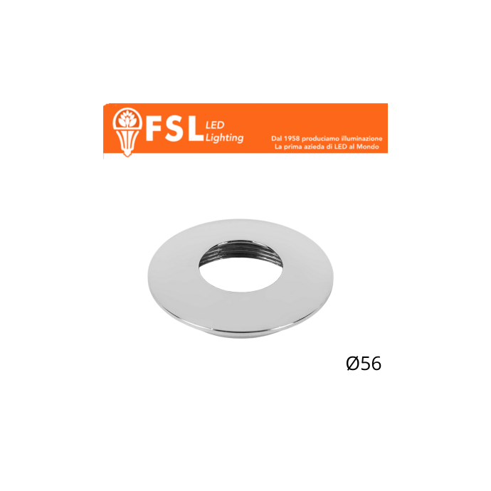 Cover curva sostitutiva Ø56mm Cromo FSL VEGA