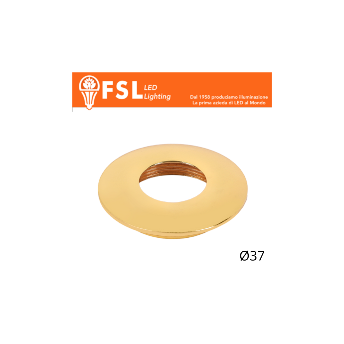 Cover curva sostitutiva Ø37mm oro per punto luce LED FSL VEGA