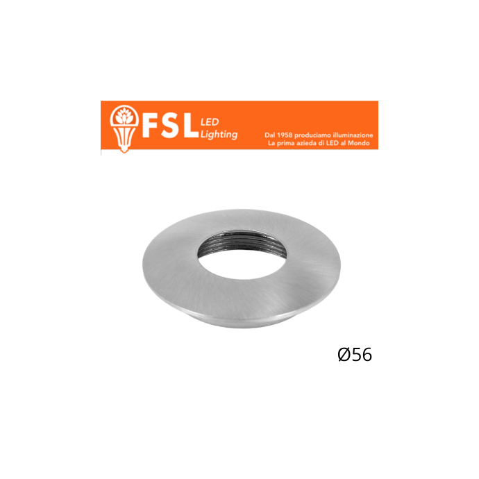 Cover curva Ø56mm nichel satinato per punto luce LED FSL VEGA