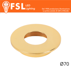 Cover piatta Ø70 mm oro per...