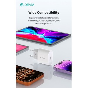Caricabatterie USB-C PD 20W Bianco Devia Pro6 XC-A2016CL - foto 4