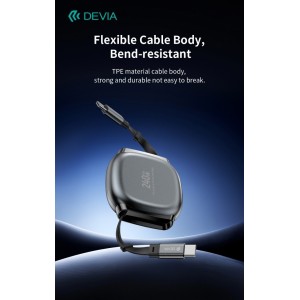 Cavo USB-C a USB-C retrattile 240W Devia EC662 - foto 6