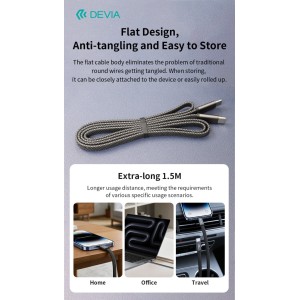 Cavo Type-C a Type-C 240W 1,5 m blu Devia Ultra3 - foto 3