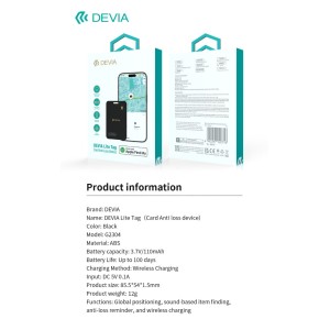 Dispositivo anti smarrimento Apple Lite Tag Card Devia G2304 Nero - foto 6