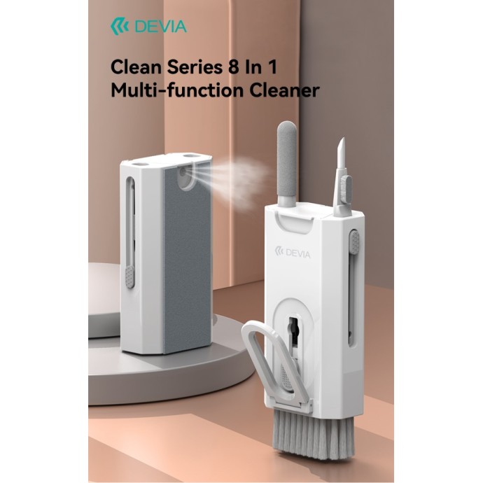 Pulitore multifunzione 8 in 1 per elettronica Devia Grigio