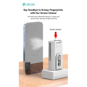 Pulitore multifunzione 8 in 1 per elettronica Devia Grigio - foto 5