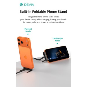 Cavo USB-C a USB-C 240W 1,5 m con supporto Devia Ultra6 - foto 3