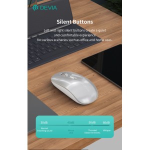 Mouse wireless DPI regolabile 2.4G Bluetooth Grigio Devia - foto 2
