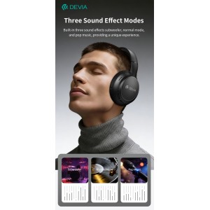 Cuffie over-ear wireless Bluetooth 5.4 rosa Devia Lite1 JH-820 - foto 5