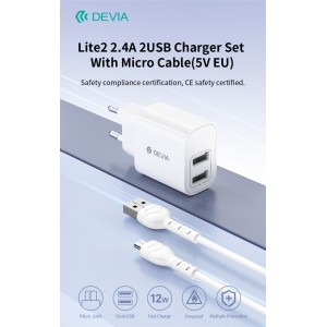 Caricabatterie 2.4A 2 USB-A...