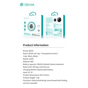 Dispositivo anti-smarrimento Apple Find My bianco Devia DropTag G2305 - foto 6