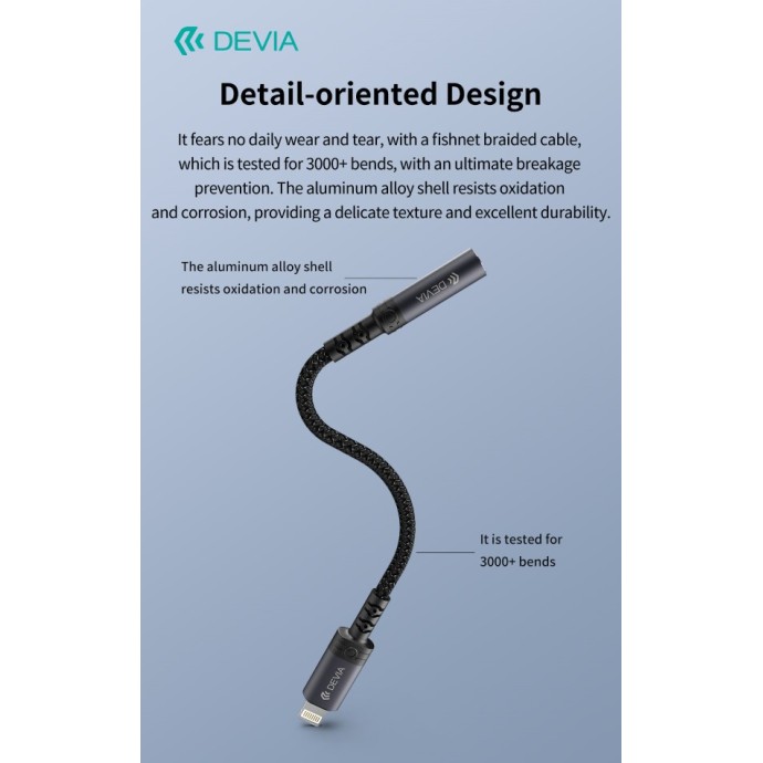 Adattatore audio da Lightning a Jack 3,5 mm Devia iPure