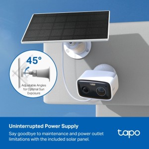 Telecamera outdoor wireless 1080p, pannello solare, 5200mAh, TP-Link Tapo TC80 - foto 2