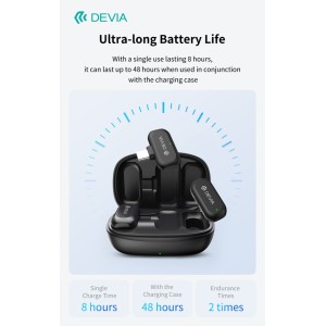 Microfono wireless doppio AI Type-C Lightning Devia A8 - foto 4