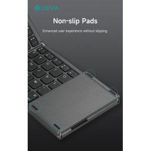 Tastiera Bluetooth richiudibile con touchpad Devia, nera, per Microsoft Android Apple - foto 4