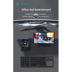 Tastiera Bluetooth richiudibile con touchpad Devia, nera, per Microsoft Android Apple - foto 5