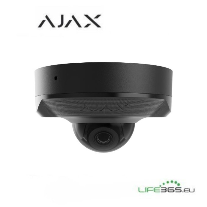 Telecamera Dome IP 5MP 2,8mm PoE IP65 Nera Ajax DomeCam Mini-5-B