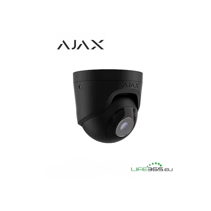 Telecamera IP PoE 8MP 2.8 mm nera Ajax TurretCam