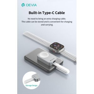 Caricatore wireless magnetico Apple Watch 5W Type-C Bianco Devia Ultra8 S5 - foto 4