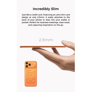 Dispositivo AI registratore 64GB 145 lingue arancione Devia Wisdomuse Note - foto 2