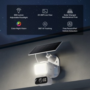 Telecamera 2K Outdoor Wi-Fi, pannello solare, faretto 800lm TP-Link Tapo TC50 - foto 2