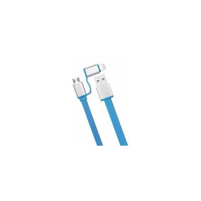 Cavo m-USB dati e ricarica 1m 2.4A Blu Devia Magic