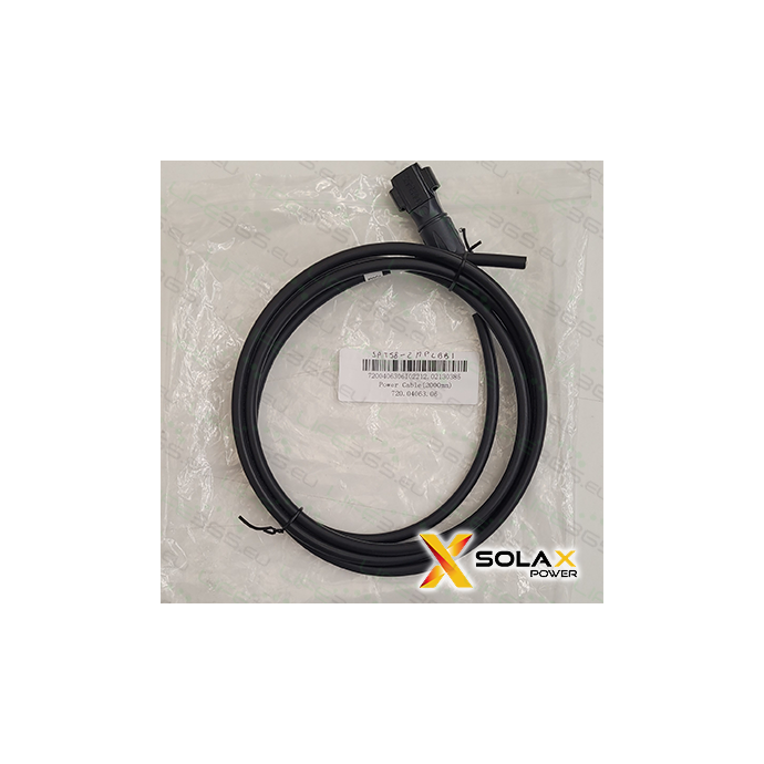 Cavo alimentazione batteria inverter negativo 2m nero Solax Power