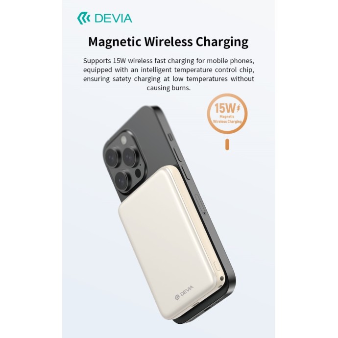 Power bank magnetico 10000mAh 22.5W Oro Devia Ultra12 EP213
