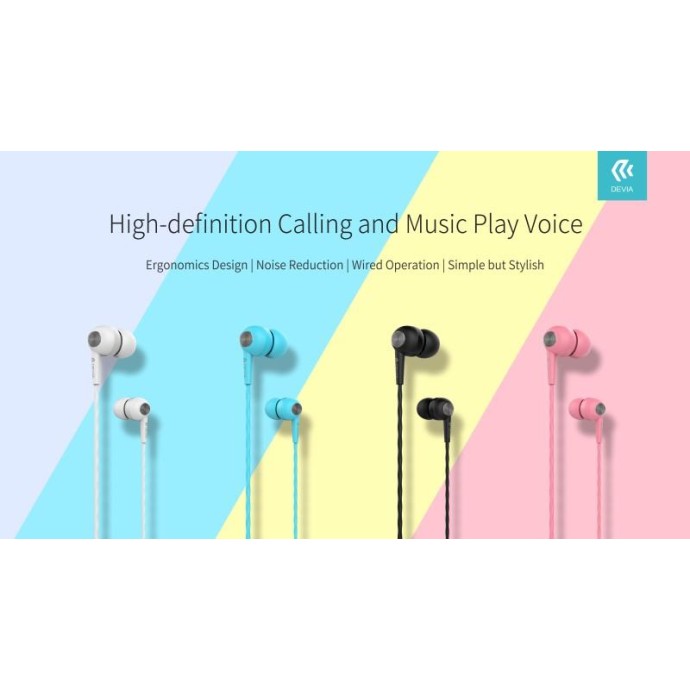 Auricolari Hi-Fi a filo con controllo Brano e risposta Blu Auricolari Hi-Fi a filo con controllo Brano e risposta Blu